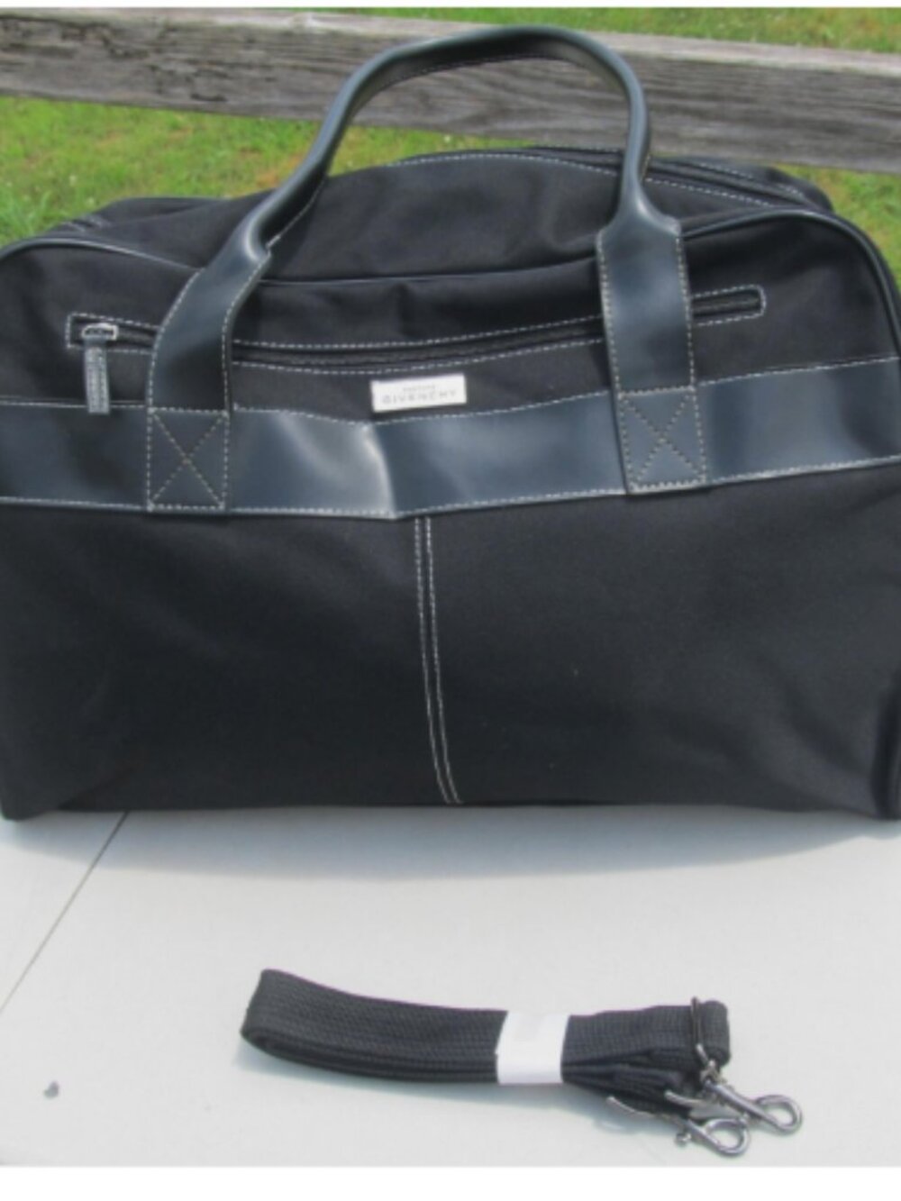 Givenchy Parfums Handbag Purse Luggage Large Black Duffle Weekender
